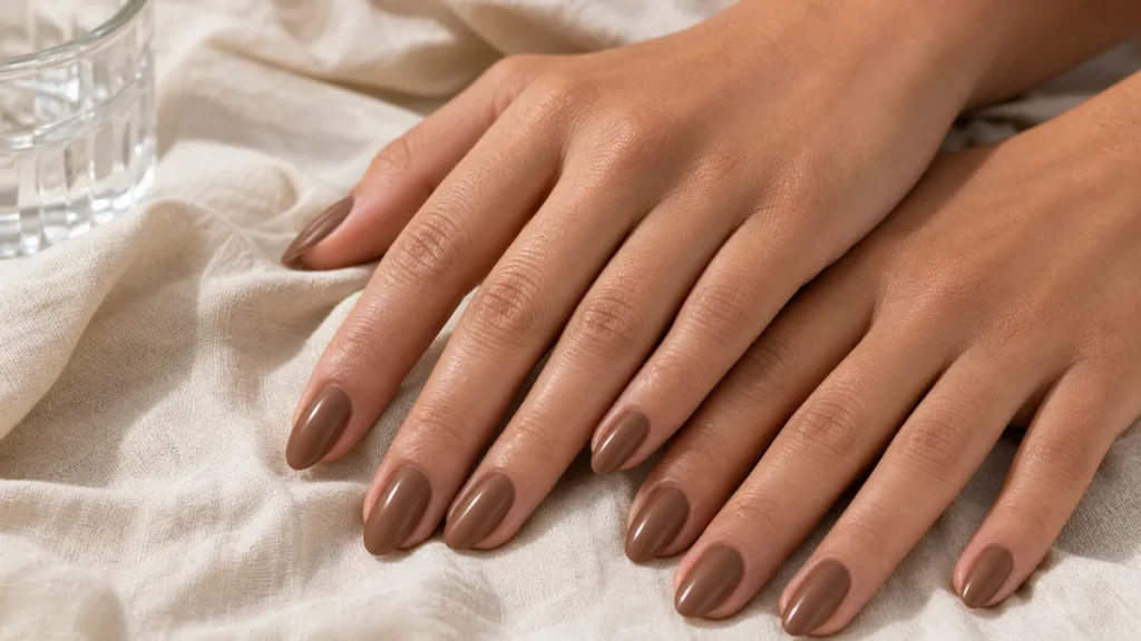 Brown Nails: 15 Chocolate, Caramel and Mocha Designs to Wear All Year, a nail design guide on Styvea