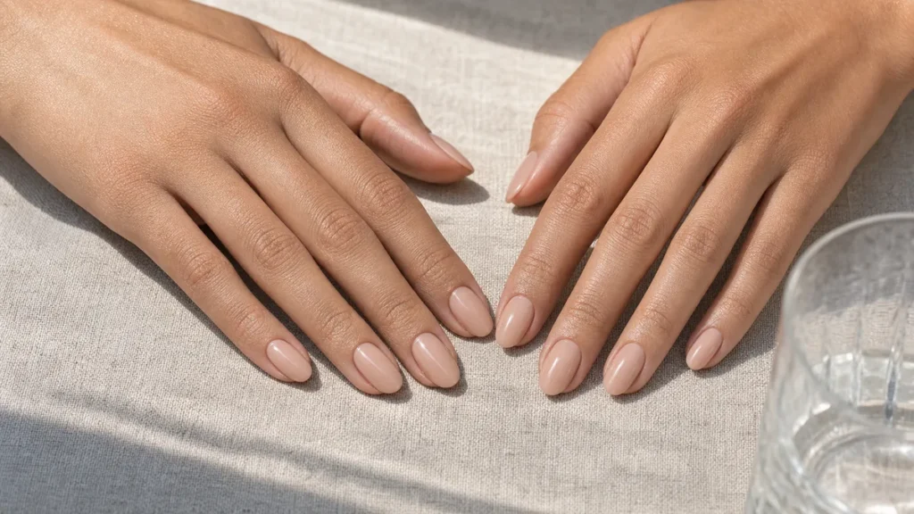 Nude Nails: 15 Neutral Designs, a nail design guide on Styvea