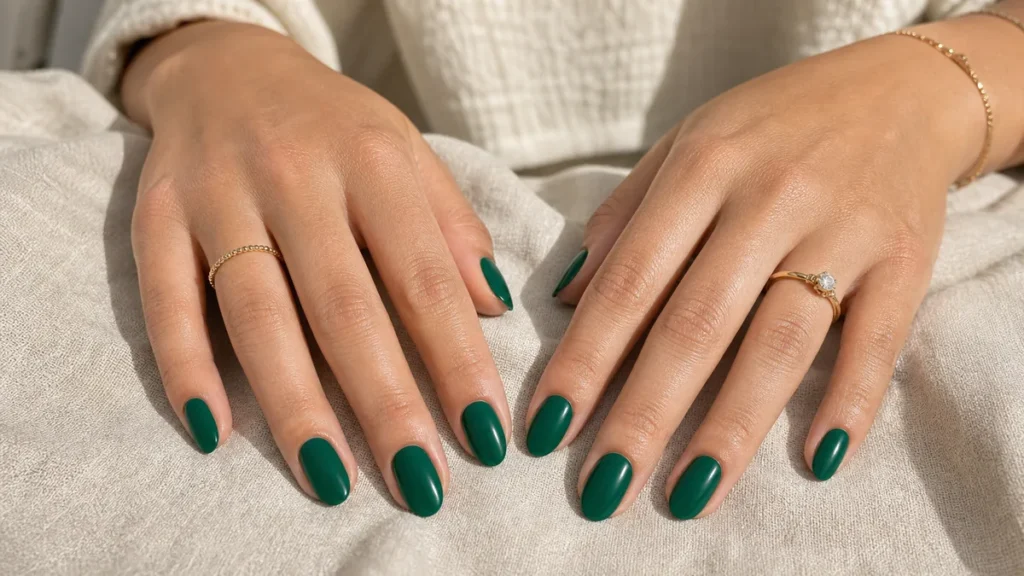 Emerald Green Nails: 15 Jewel-Toned Designs to Try, a nail design guide on Styvea
